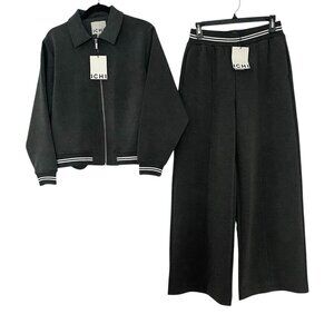 ICHI Ihkate Two Piece Sporty Jacket & Wide Leg Pant Set M​